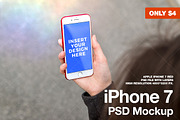 iPhone 7 RED PSD Mockup