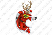 Christmas Reindeer Super Hero