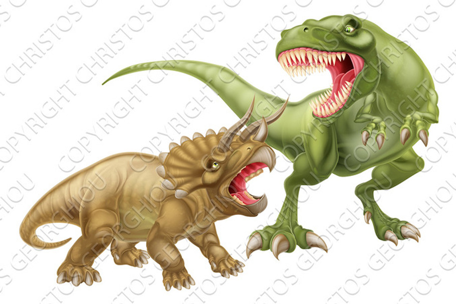 T Rex Versus Triceratops in Objects - product preview 8