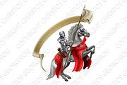 Medieval Spear Knight on Horse