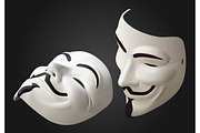 anonymous mask vector 3d isometric