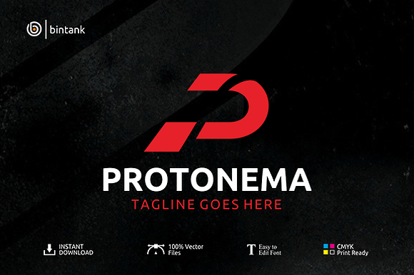 Protonema -Letter P Logo in Logo Templates - product preview 1