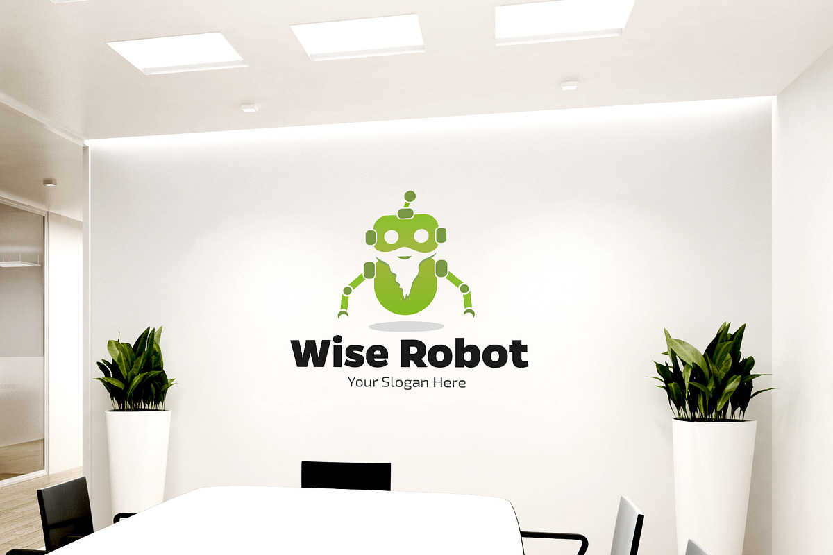 Wise / Smart Robot Logo in Logo Templates - product preview 8
