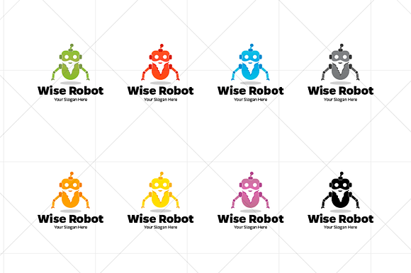 Wise / Smart Robot Logo in Logo Templates - product preview 2