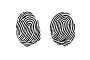 Thumb print fingerprint vector illustration