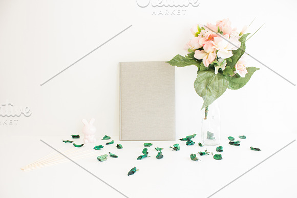 Bunny Book and Flowers in Print Mockups - product preview 1