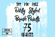 75 Hand Crafted Dirty Brush Paints