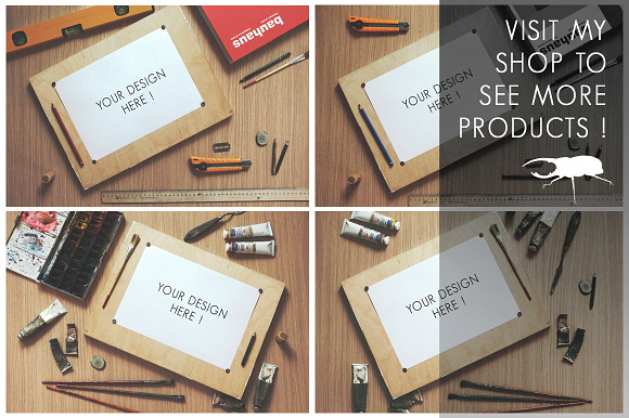 "Drawing Board Mockup" Collection in Mobile & Web Mockups - product preview 4