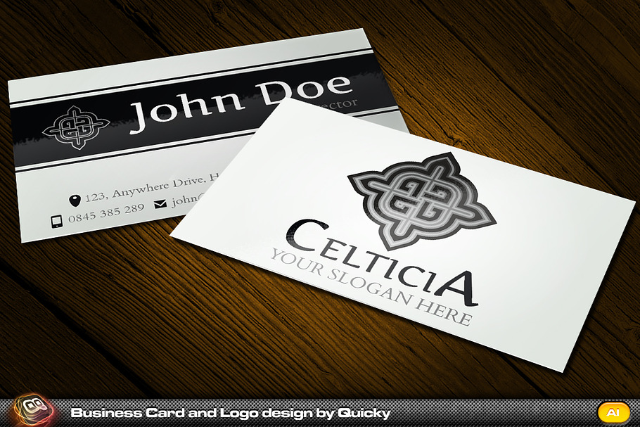 Celticia Business Card and Logo