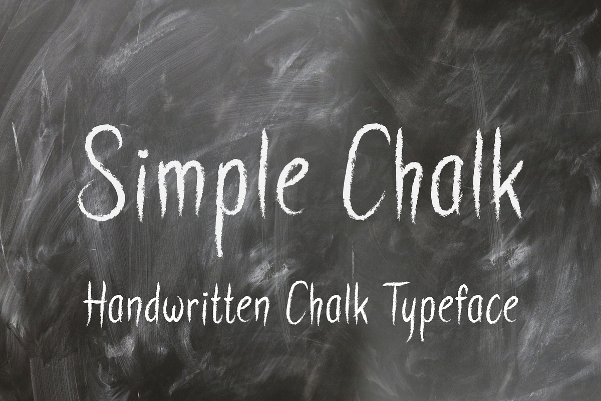 Simple Chalk in Chalkboard Fonts - product preview 8