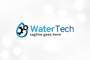 Water Tech Logo Template Design