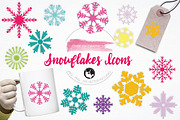 Snowflakes Icons illustration pack