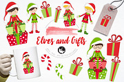 Elves and Gifts illustration pack