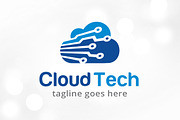 Cloud Tech Logo Template Design