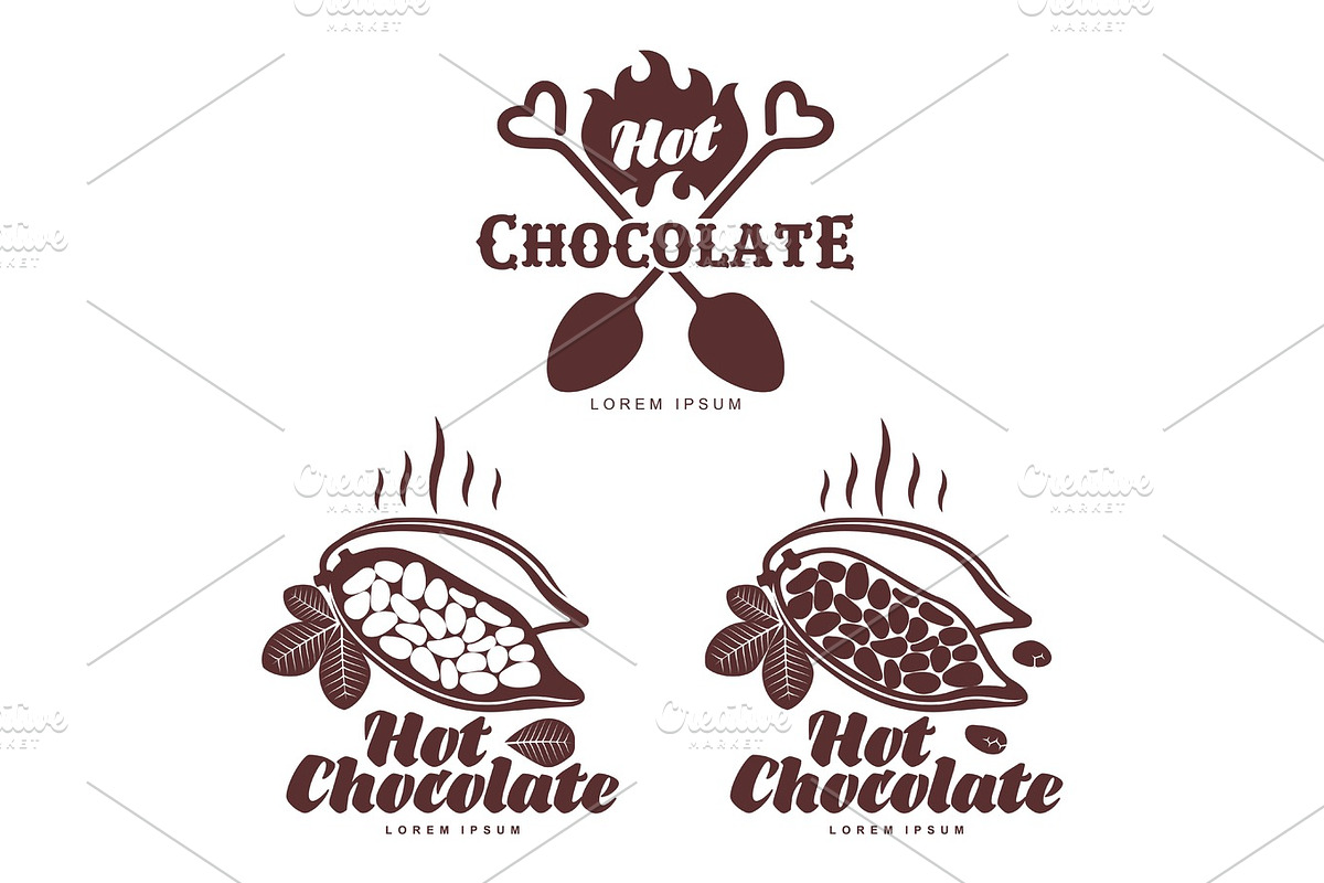 hot chocolate logo template in Illustrations - product preview 8