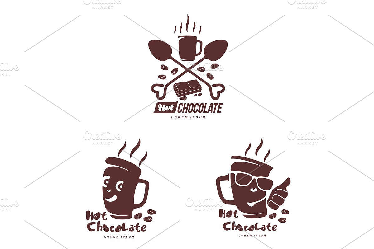 hot chocolate logo template in Illustrations - product preview 8