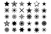 Stars shape black signs