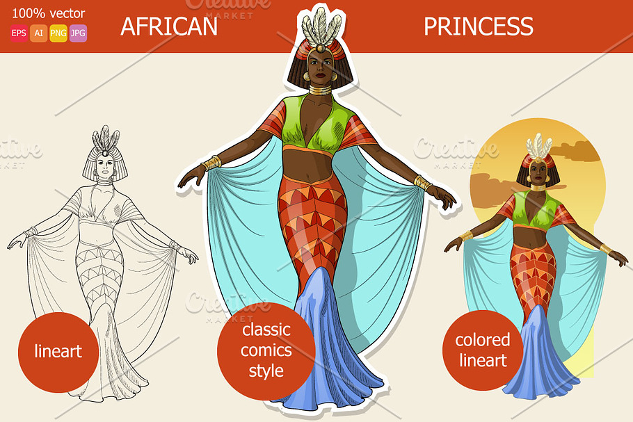 African Princess in Illustrations - product preview 8
