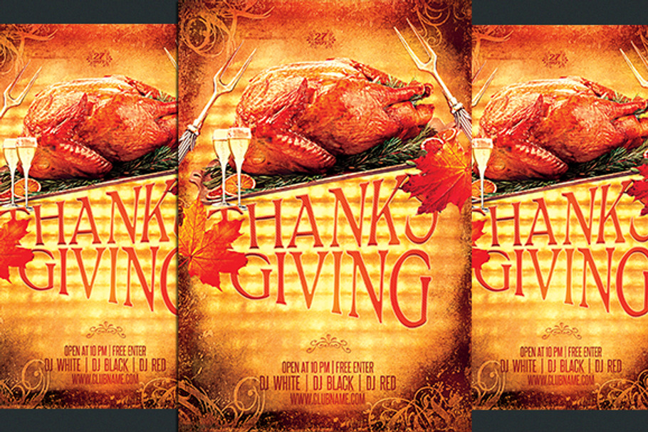 Thanks Giving Flyer in Flyer Templates - product preview 8