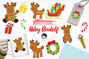 Baby Rudolf illustration pack