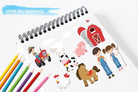 Farm Friends illustration pack in Illustrations - product preview 2