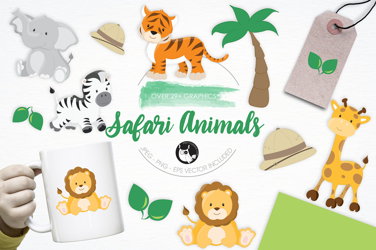 Safari Animals illustration pack in Illustrations - product preview 8