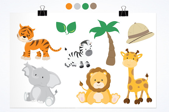 Safari Animals illustration pack in Illustrations - product preview 1