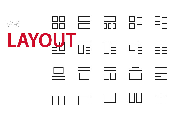 120 Layout UI icons in Graphics - product preview 4