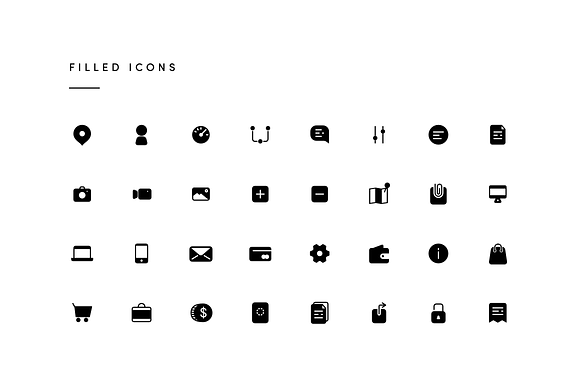 64 Basic App Icon Set 24x24 in Graphics - product preview 2