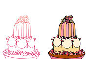 Illustrated cake