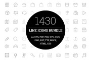 1430 Line Icons Bundle