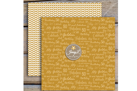 50th Birthday Digital Papers in Patterns - product preview 2