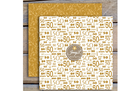 50th Wedding Anniversary Papers in Patterns - product preview 1