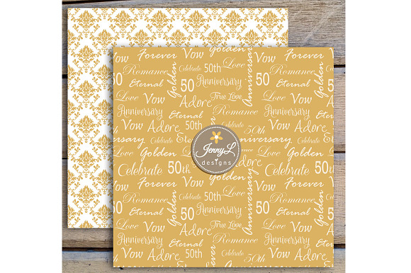 50th Wedding Anniversary Papers in Patterns - product preview 2