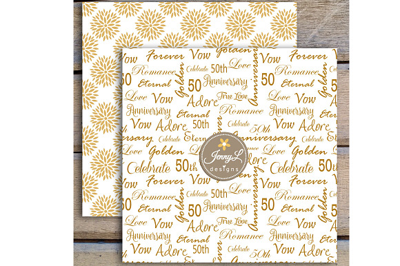 50th Wedding Anniversary Papers in Patterns - product preview 4