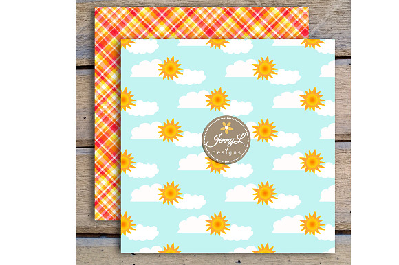Sun Summer DIigital Papers in Patterns - product preview 2