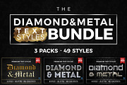 BUNDLE: Diamond & Metal Text Styles