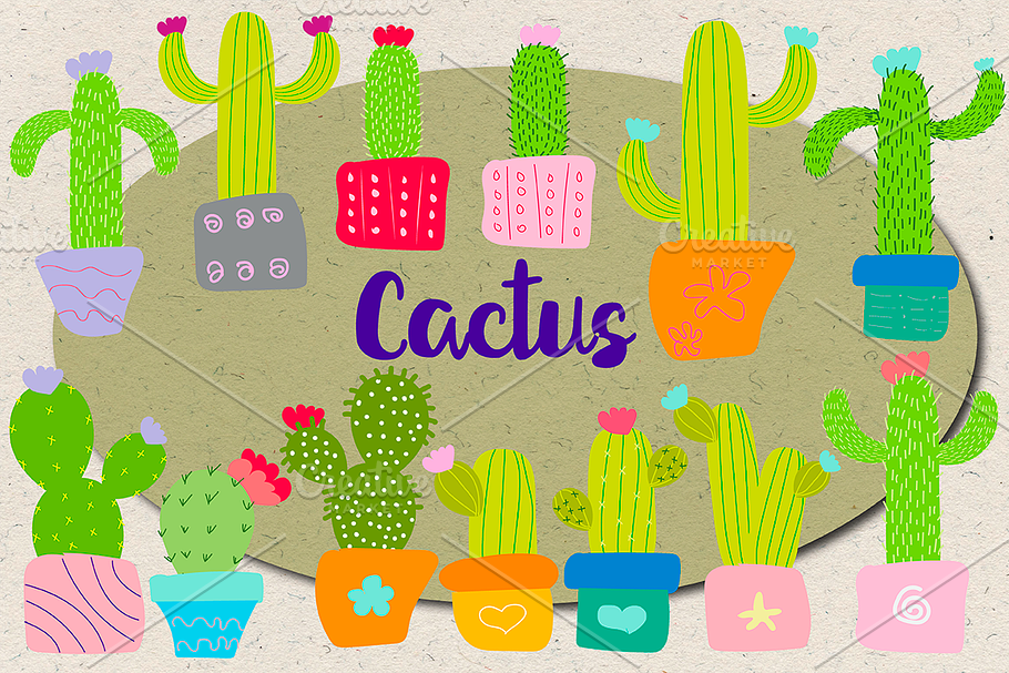Cactus Doodle Pack in Illustrations - product preview 8