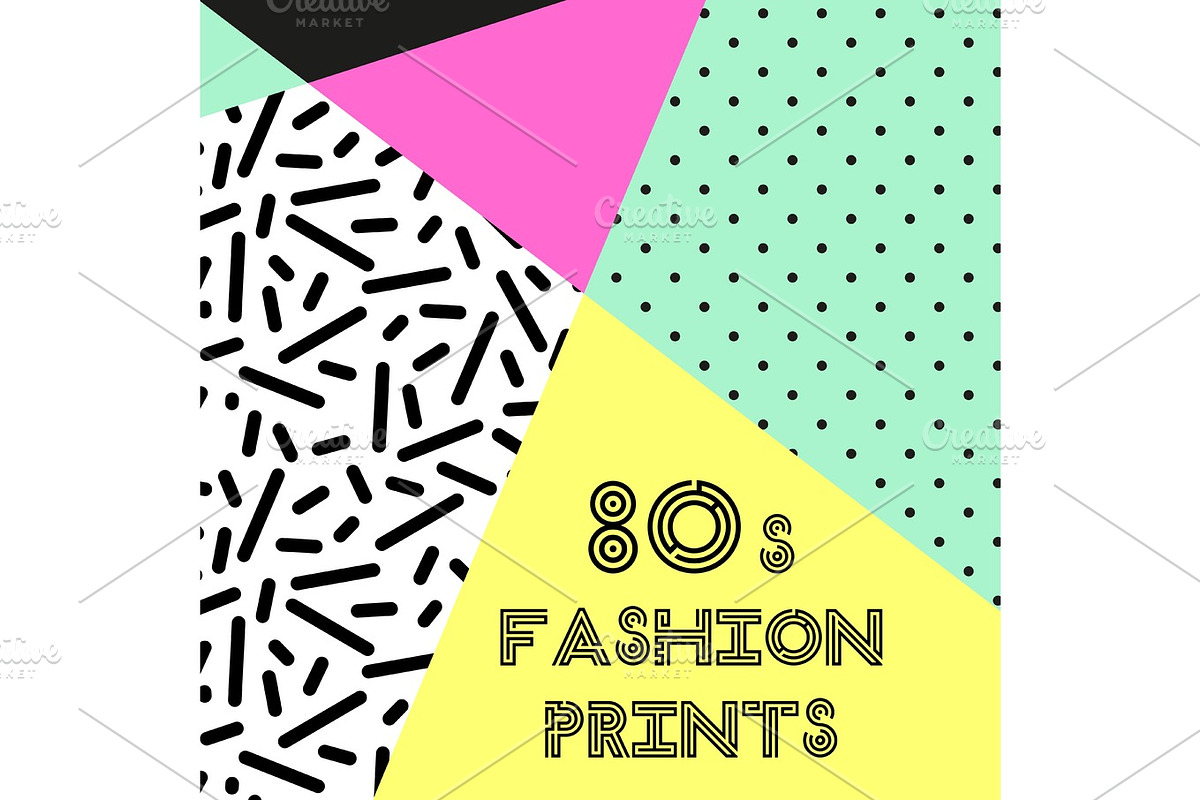 Trendy background in 80s style in Illustrations - product preview 8