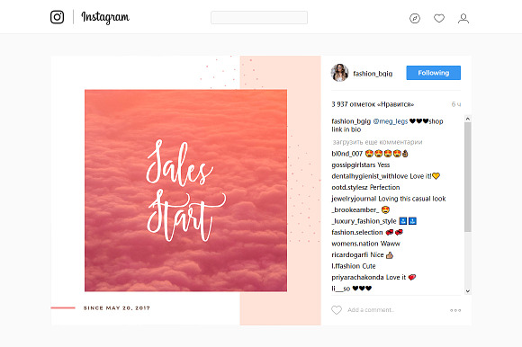 Pink Peach Social Media Designs in Instagram Templates - product preview 3
