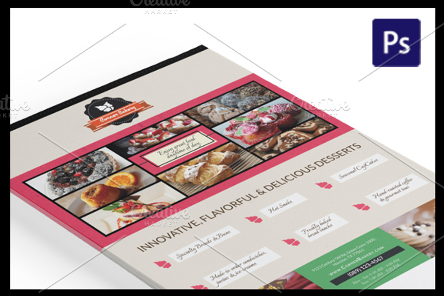 Cake Flyer / Magazine Ad Template in Flyer Templates - product preview 8