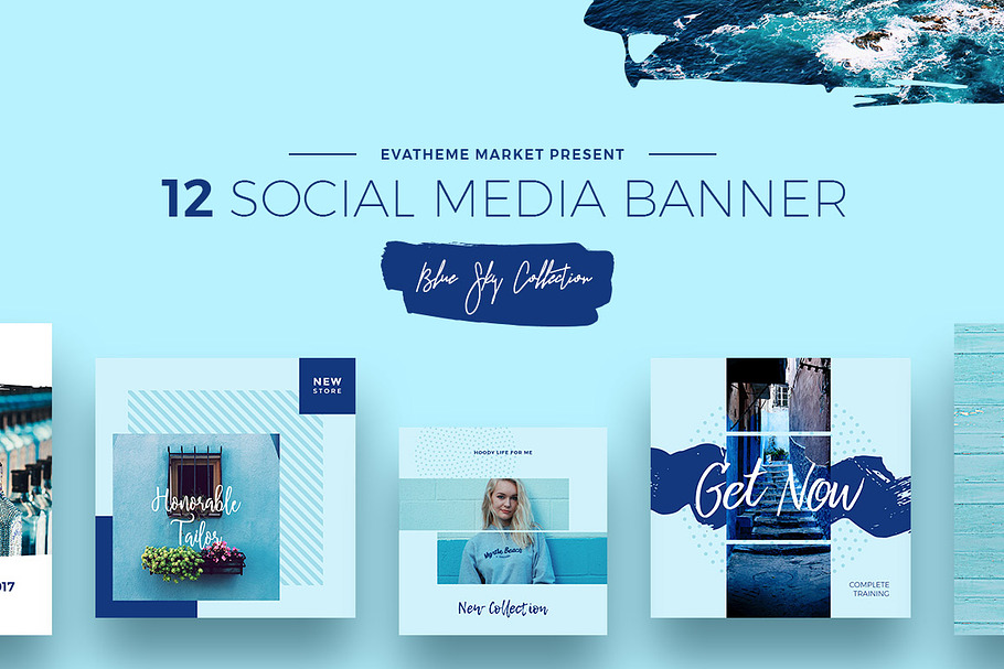 Blue Sky Social Media Designs in Instagram Templates - product preview 8