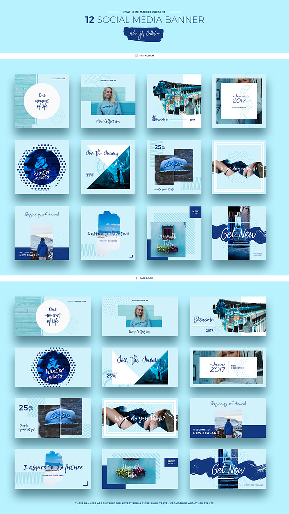 Blue Sky Social Media Designs in Instagram Templates - product preview 4