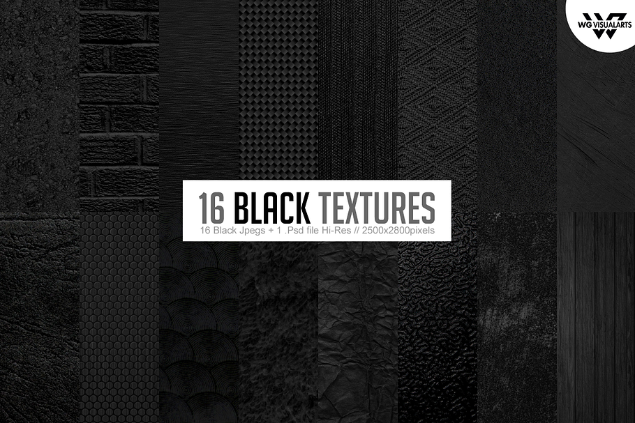 16 BLACK Textures in Textures - product preview 8