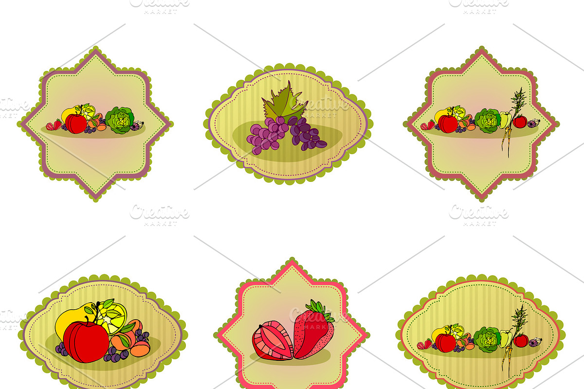 fruit stickers in Illustrations - product preview 8