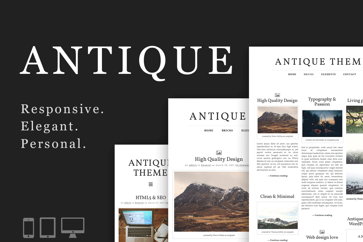 Antique: Responsive & Elegant Theme in WordPress Blog Themes - product preview 8