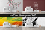 Wall Mockup - Sticker Mockup Vol 401