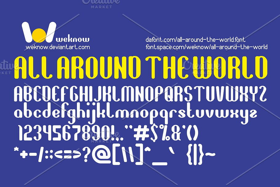 all around the world font in Display Fonts - product preview 8