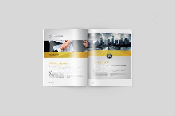 US Letter Magazine / Brochure Mockup in Print Mockups - product preview 3