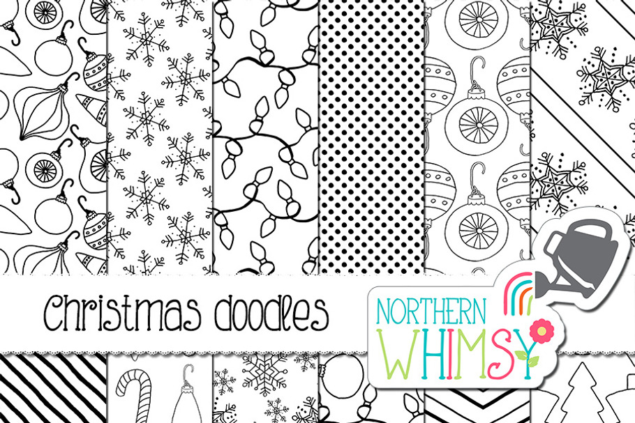 Black & White Christmas Patterns